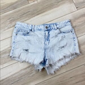 Atlar’d State Distressed Jean Shorts Raw Hem 29